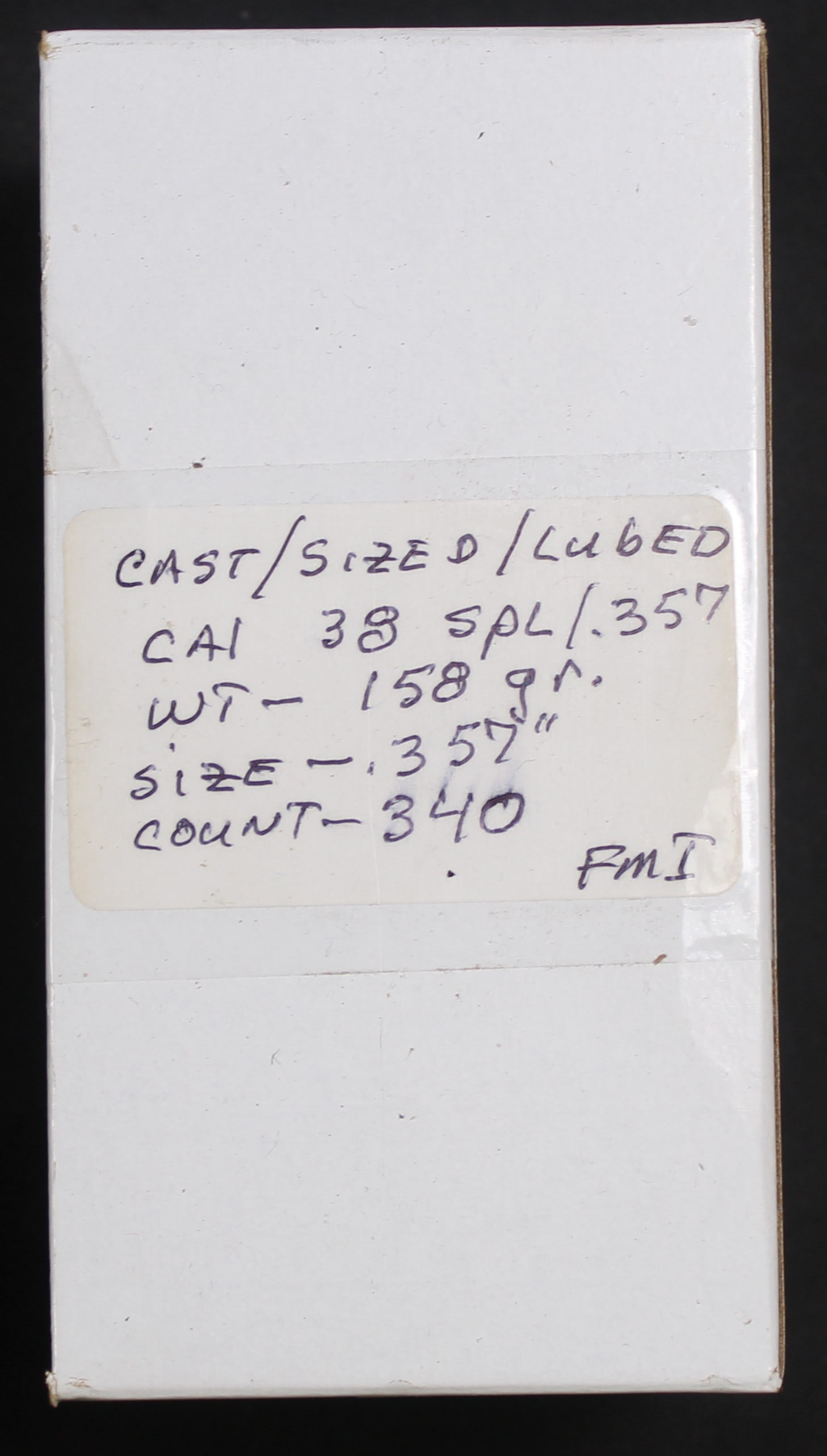 Approximately 340 .357" 158gr Cast/Sized and Lubed Bullets for Reloading (FMI) - 2