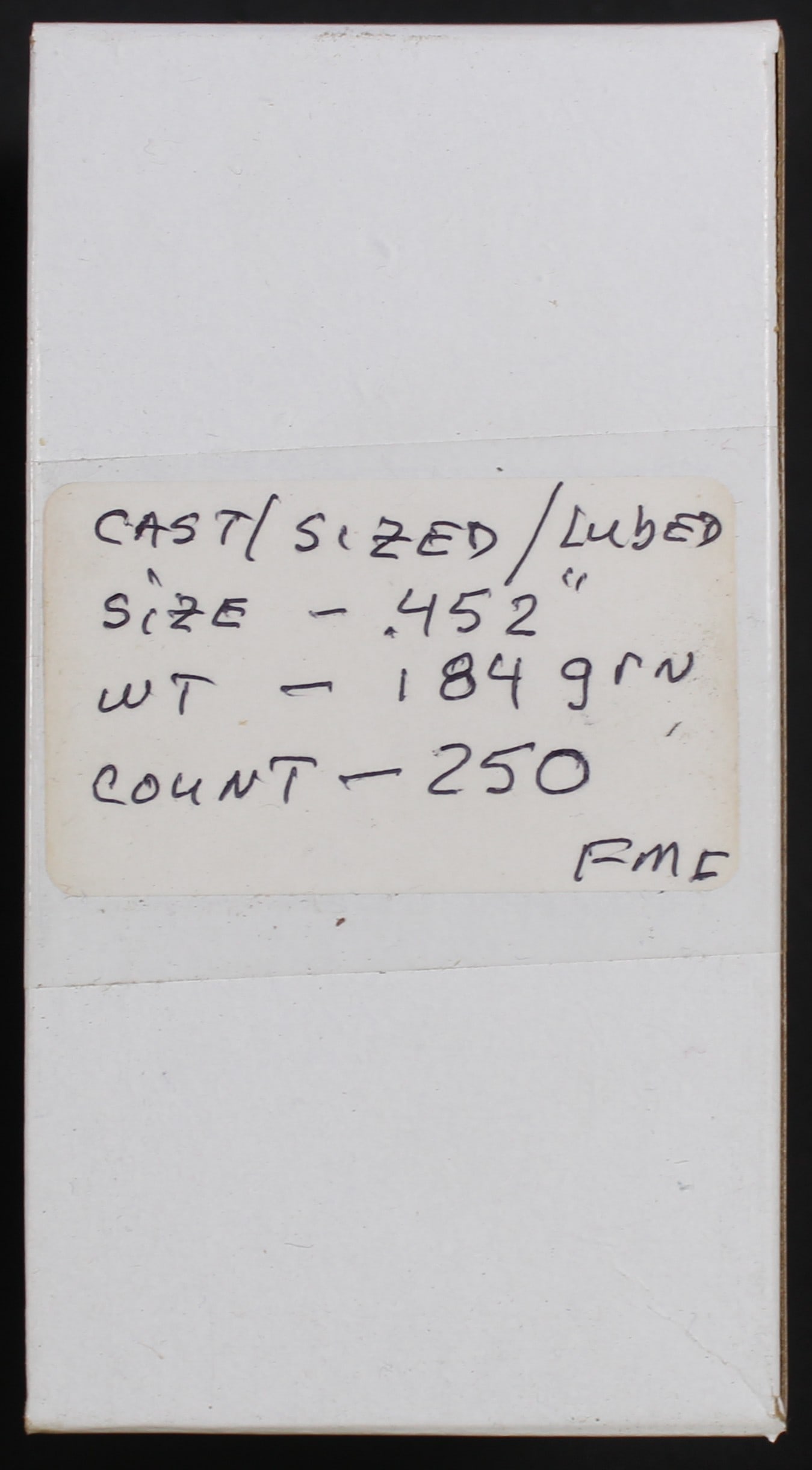Approximately 250 184gr .452" Cast/Sized and Lubed Bullets for Reloading (FMI) - 2
