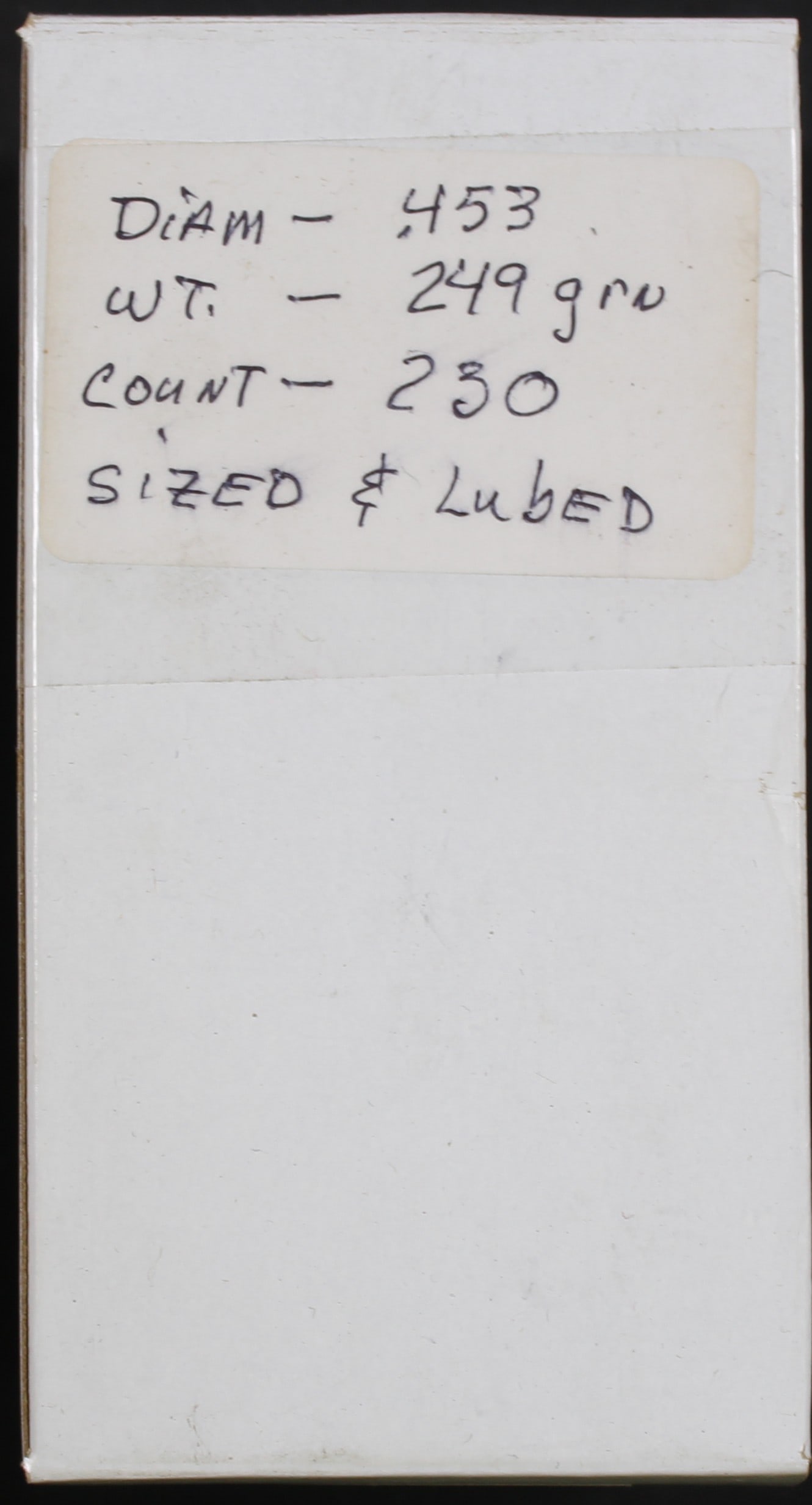 Approximately 230 Cast/Sized and Lubed .453" 249gr Bullets for Reloading (FMI) - 2