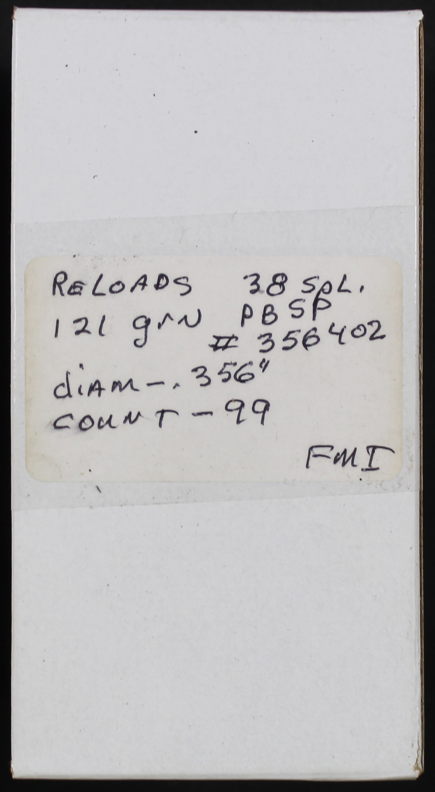 Approximately 99 .38SPL 121gr .356" Rounds (FMI) - 2