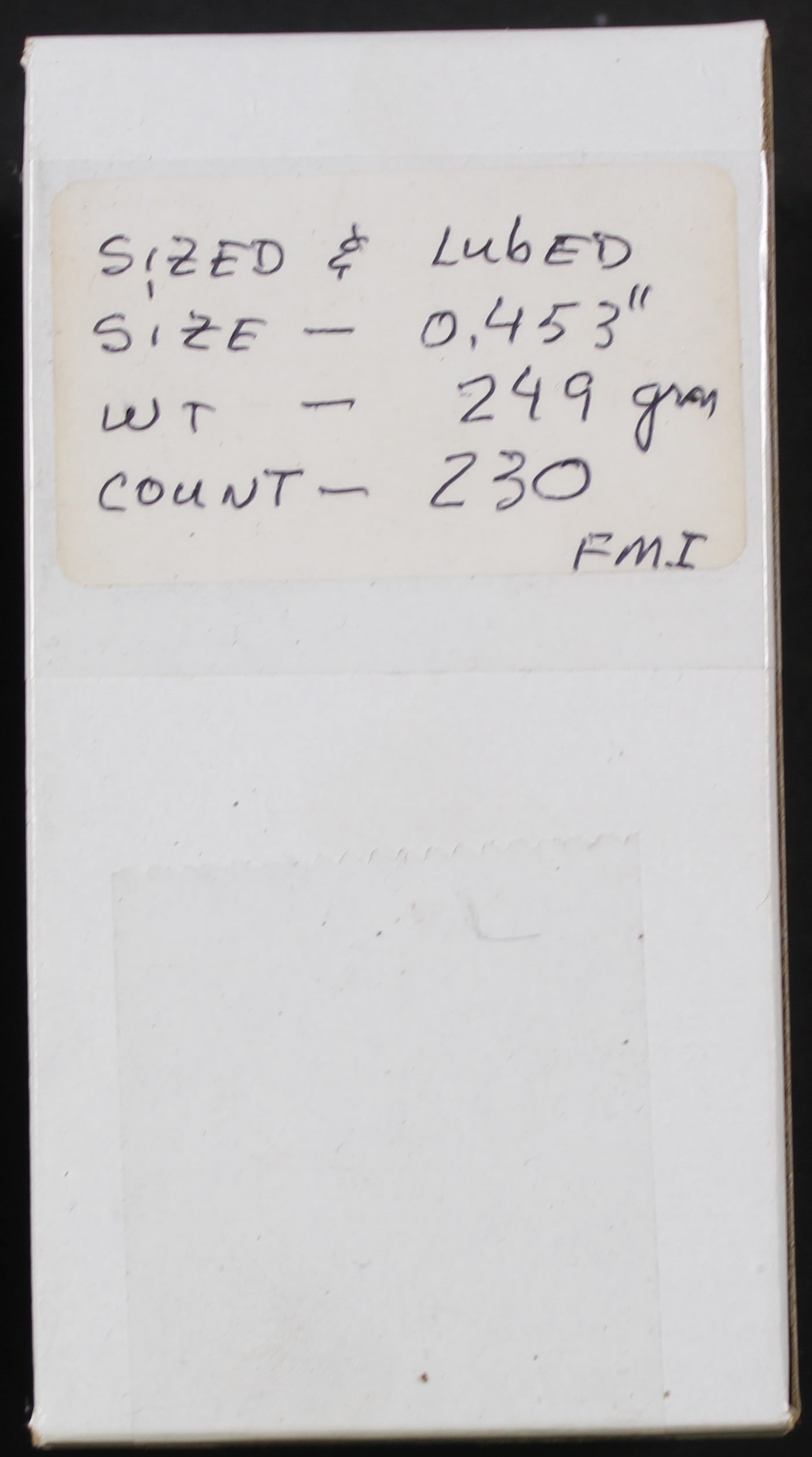 Approximately 230 249gr .453" Cast/Sized and Lubed Bullets for Reloading (FMI) - 2