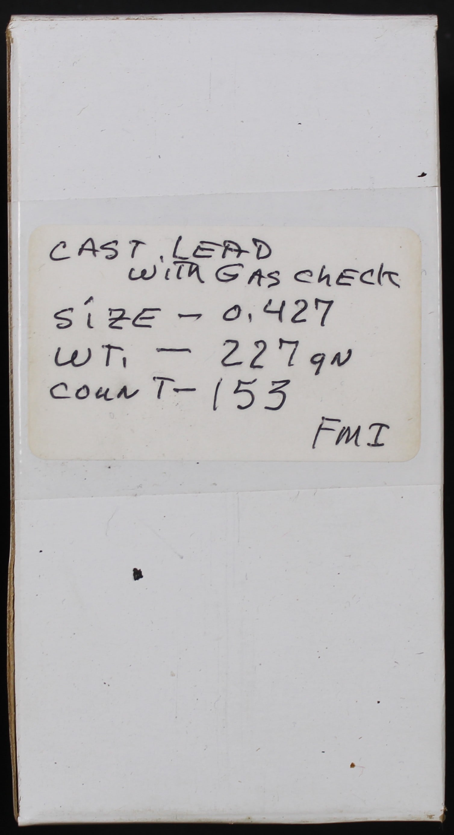 Approximately 153 227gr .427" Cast Lead Bullets with Gas Check (FMI) - 2