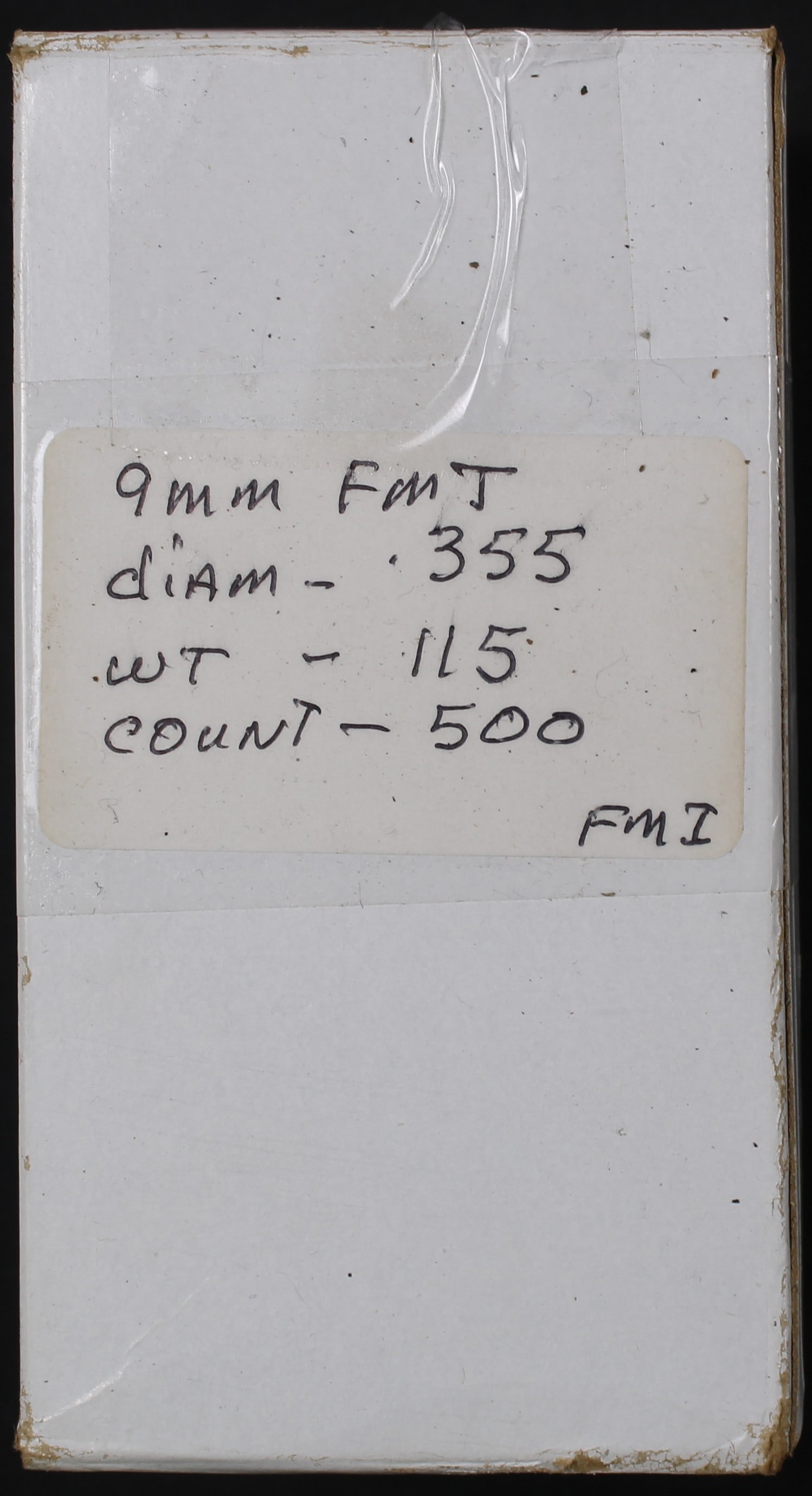 Approximately 500 115gr .355" 9mm FMJ Reloading Projectiles (FMI): Description coming soon Bidders are welcome to preview items in person during our normal operating hours Tuesday through Saturday 11am-6pm. Estimated shipping parcel size (LxWxH) 8 inches x 8 inches
