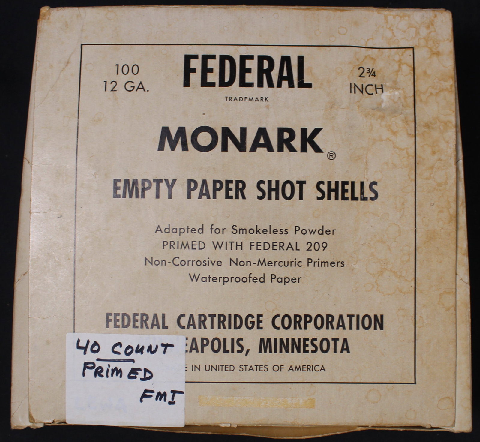 Approximately 40 Federal 12ga 2 3/4" Paper Shells for Reloading (FMI) - 2