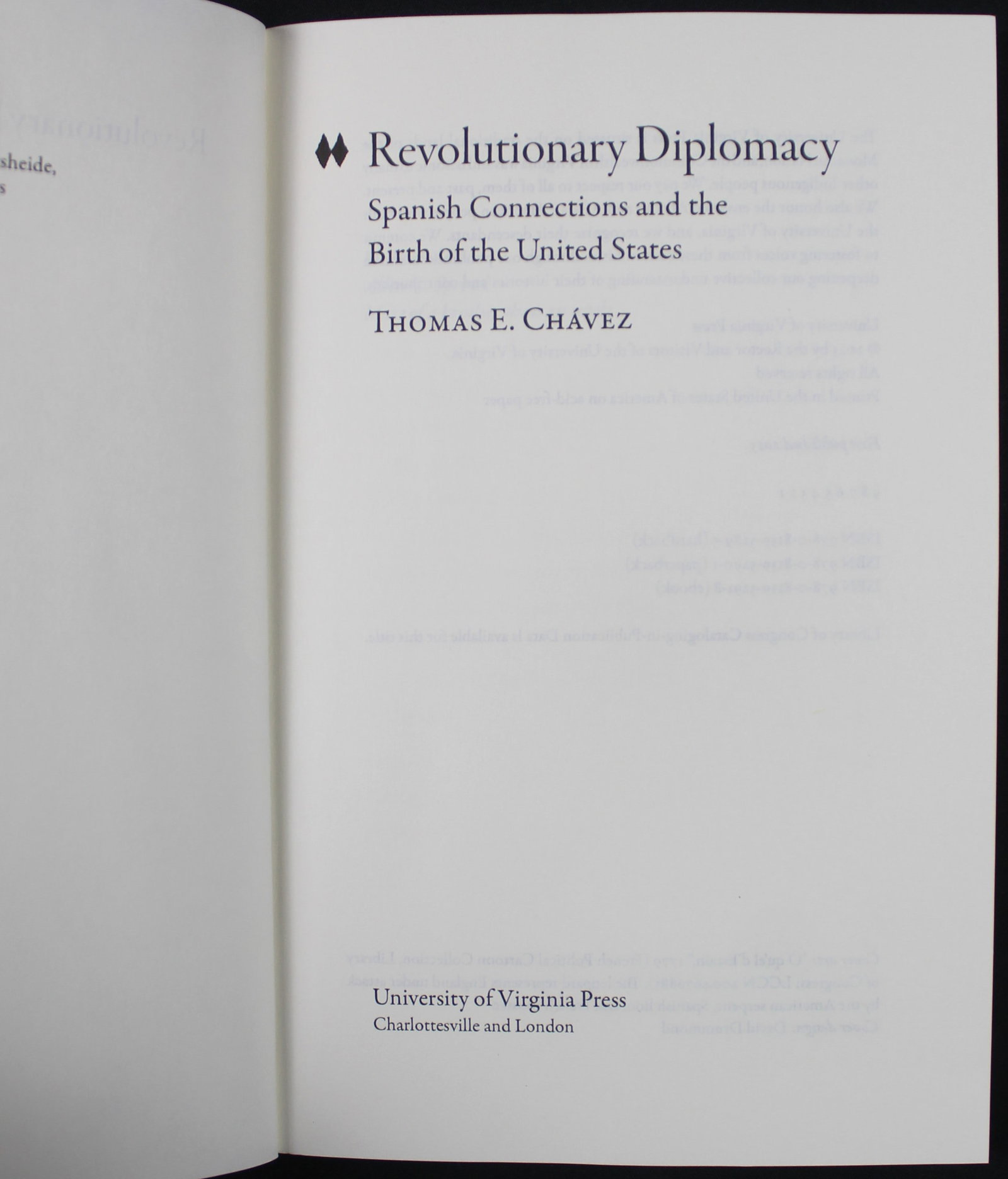 "Revolutionary Diplomacy" by Thomas Chavez (FMI) - 2