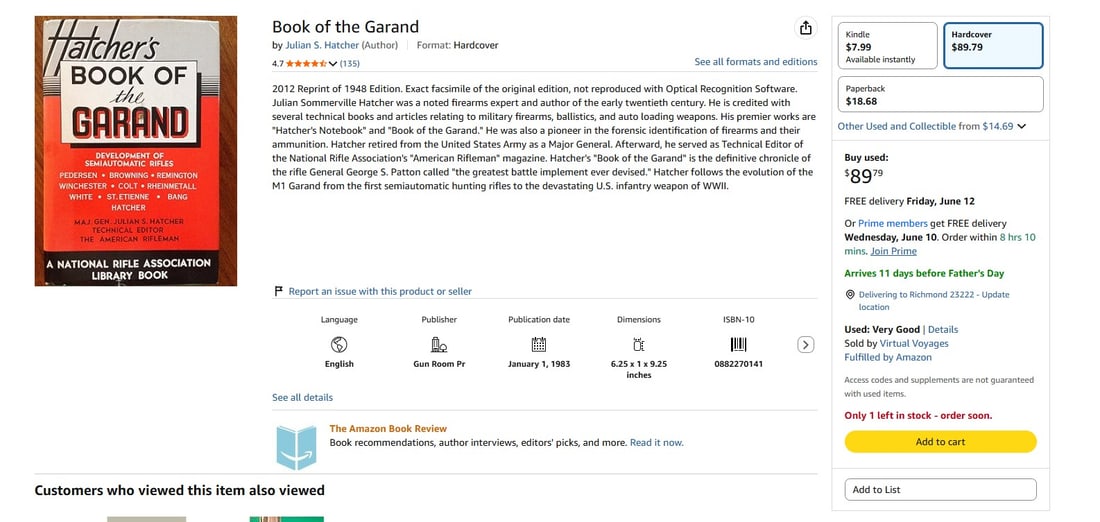Hatcher's "Book of the Garand: Development of Semi-Automatic Rifles" (FMI) - 4