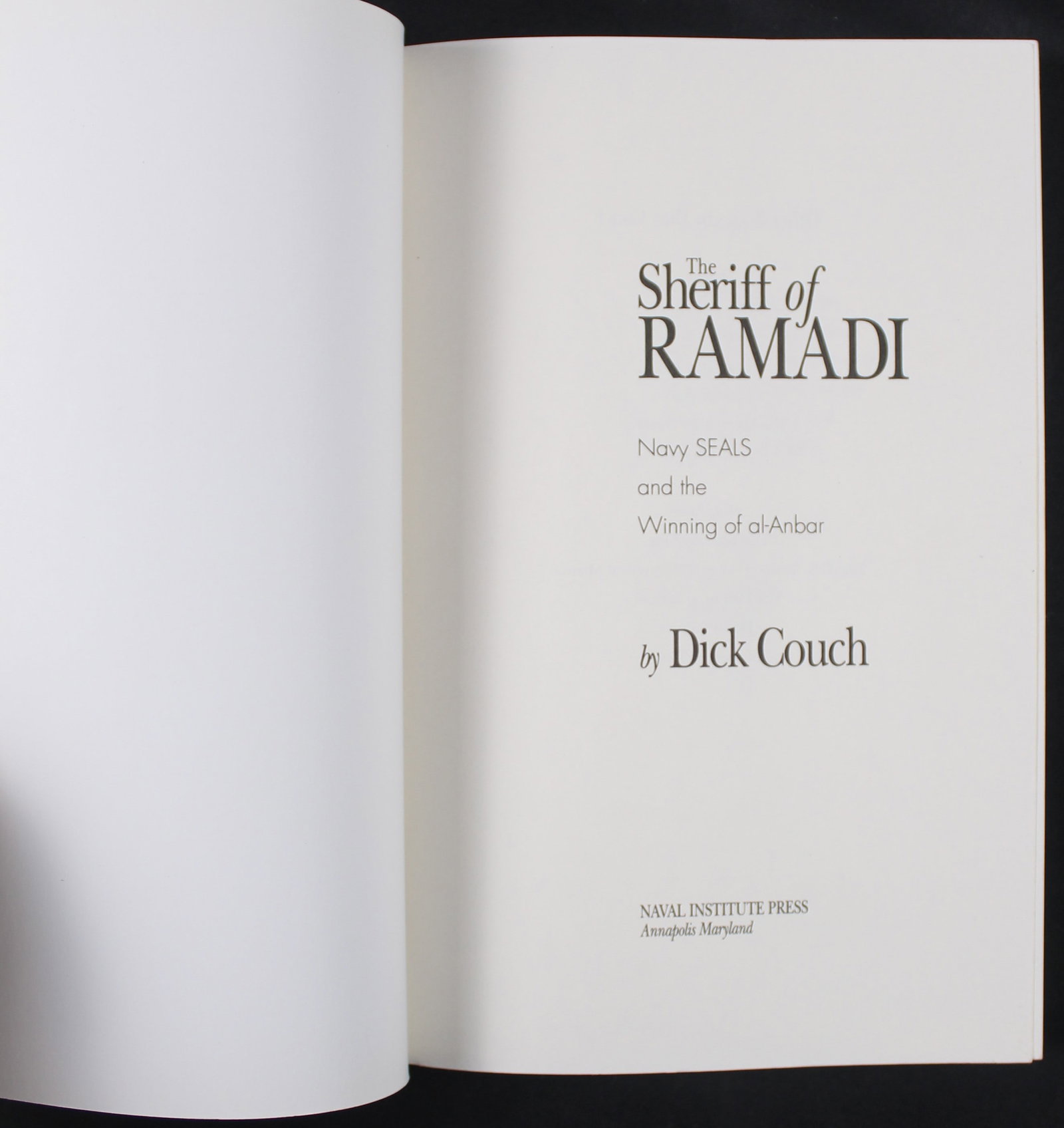 "The Sheriff of Ramadi" by Dick Couch (JAA) - 2