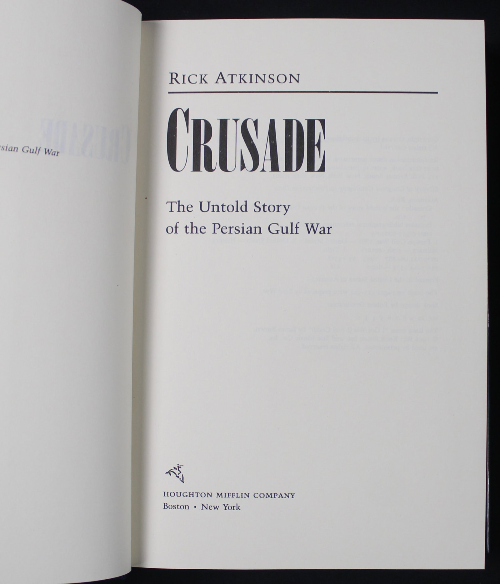 "Crusade: The Untold Story of the Persian Gulf War" by Rick Atkinson (SFA) - 2