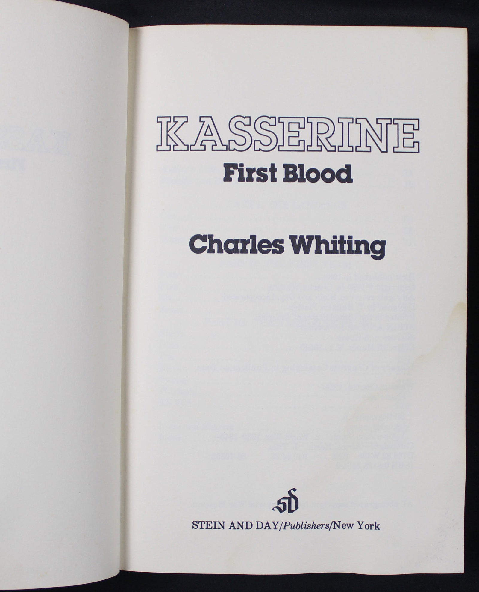 "Kasserine" by Charles Whiting (SFA) - 2
