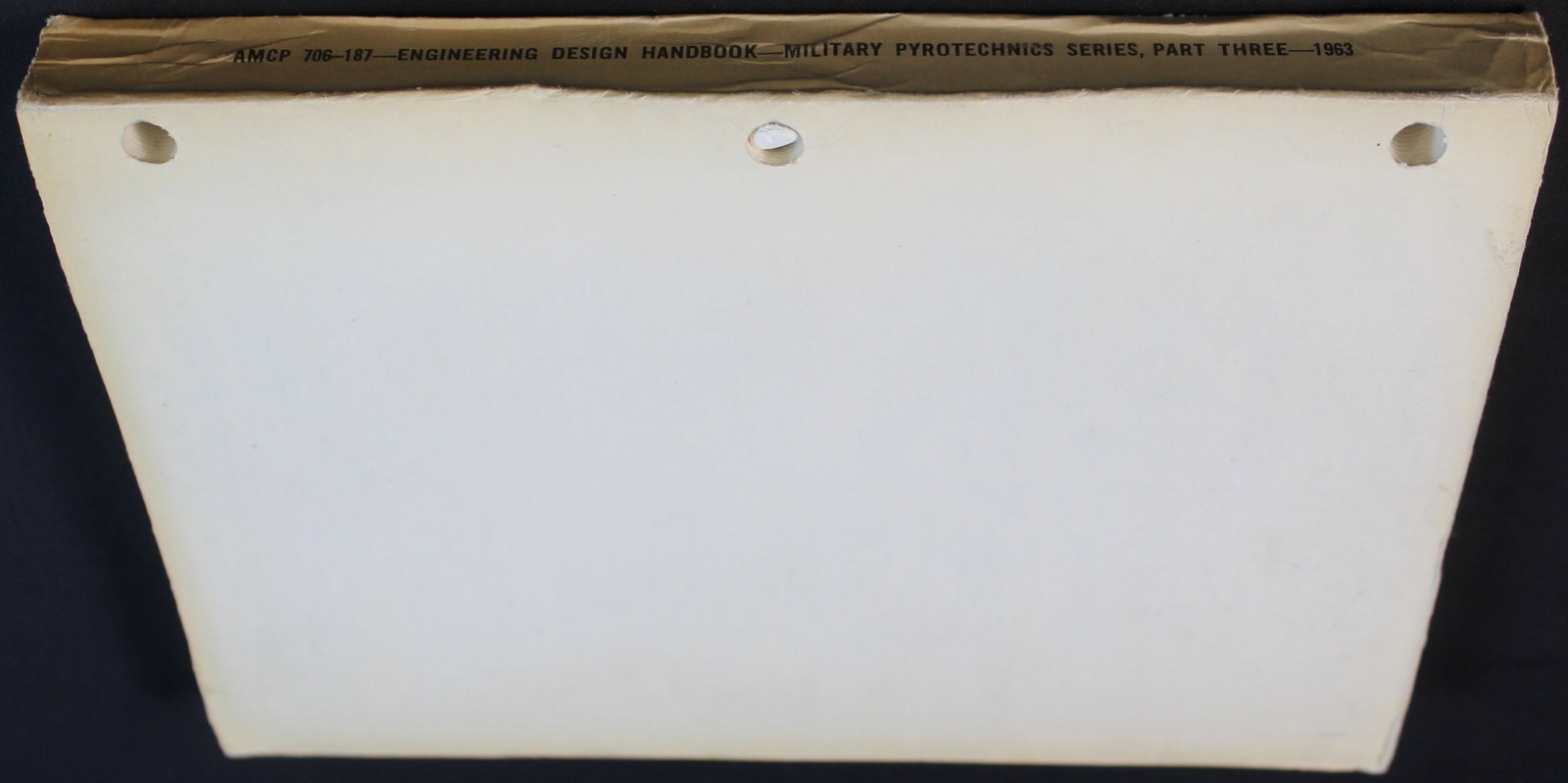 US Army 1963 Dated "Military Pyrotechnics Series Part 3: Properties of Materials Used" (FMI) - 2