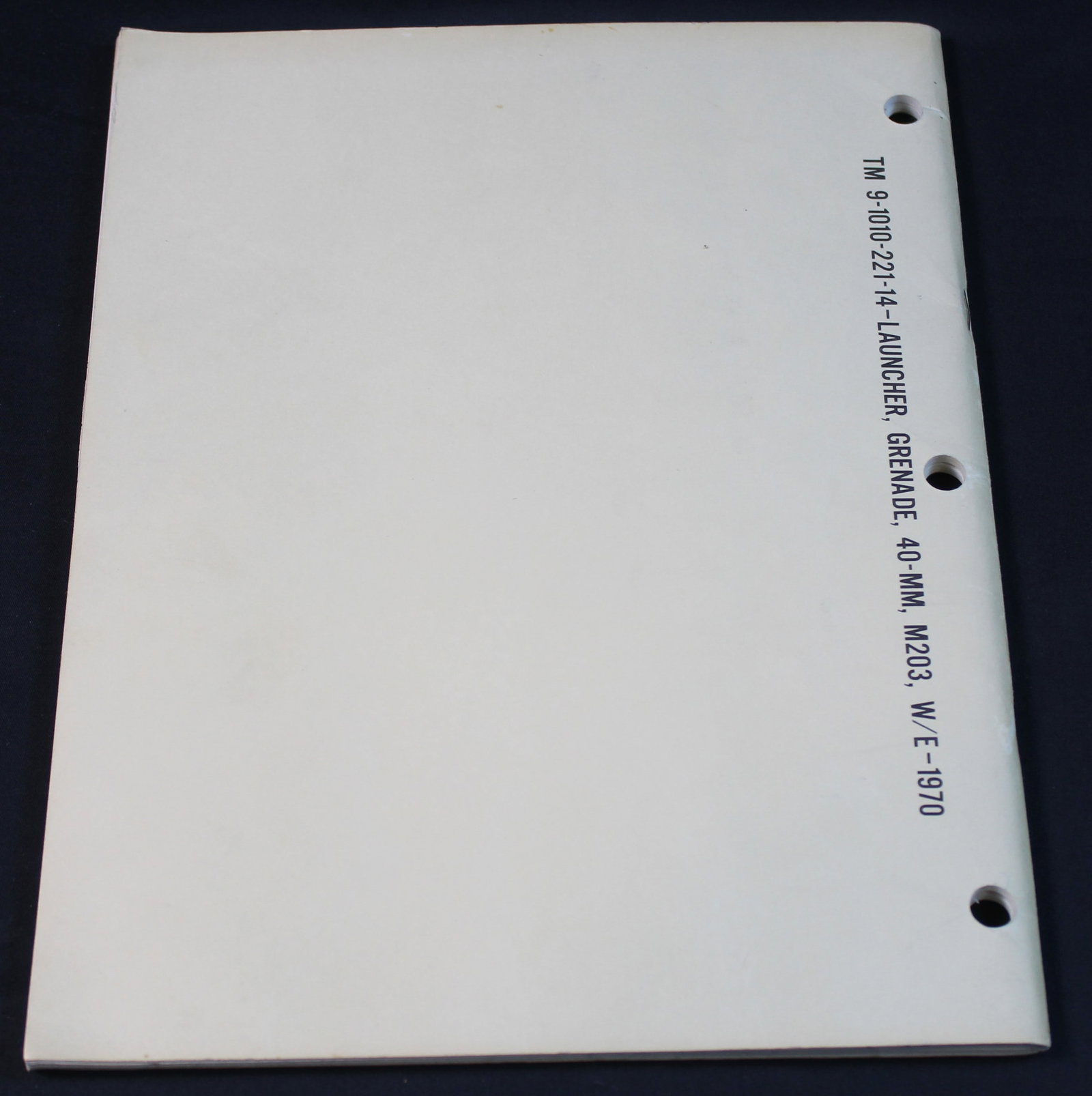 US Department of the Army Vietnam War Era TM Titled "Launcher, Grenade, 40-MM, M203" (FMI) - 2