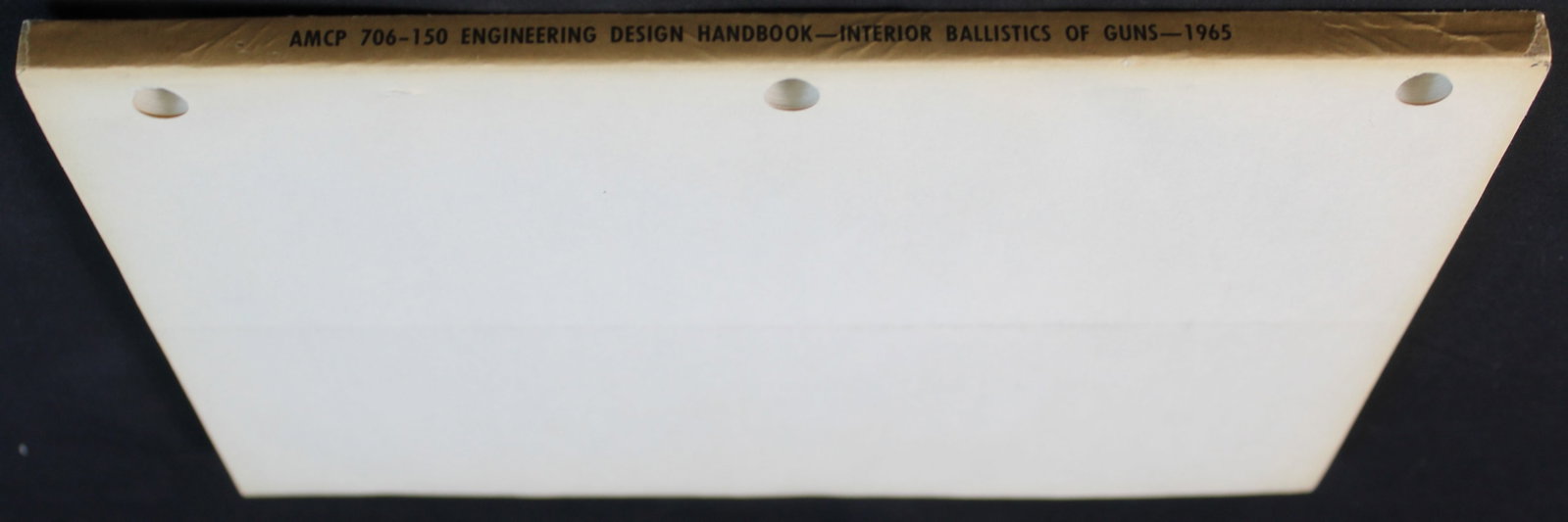 A 1965 Dated US Army Materiel Command "Ballistic Series Interior Ballistics of Guns." (FMI) - 2