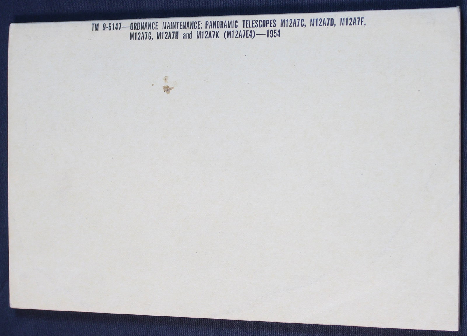 US Department of the Army TM 9-6147 "Panoramic Telescopes" (FMI) - 2