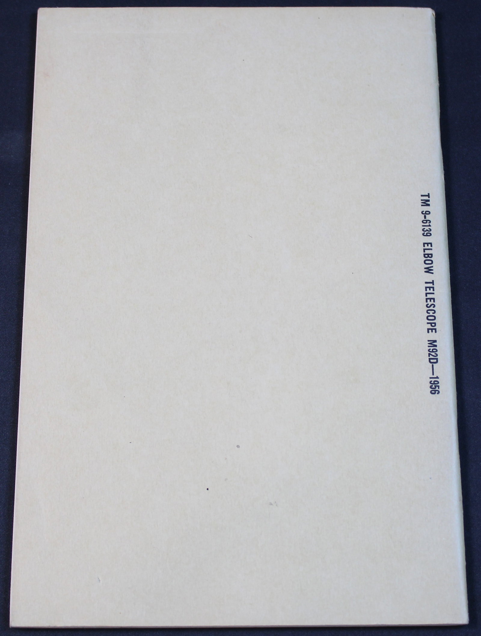 US Department of the Army Issued 1956 Dated TM 9-6139 "Elbow Telescope M92D" (FMI) - 2