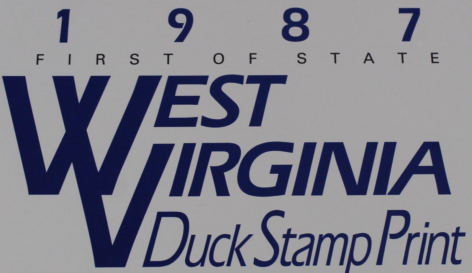 1987 "First in State" Limited Edition Signed West Virginia Duck Stamp Print (MAT) - 2
