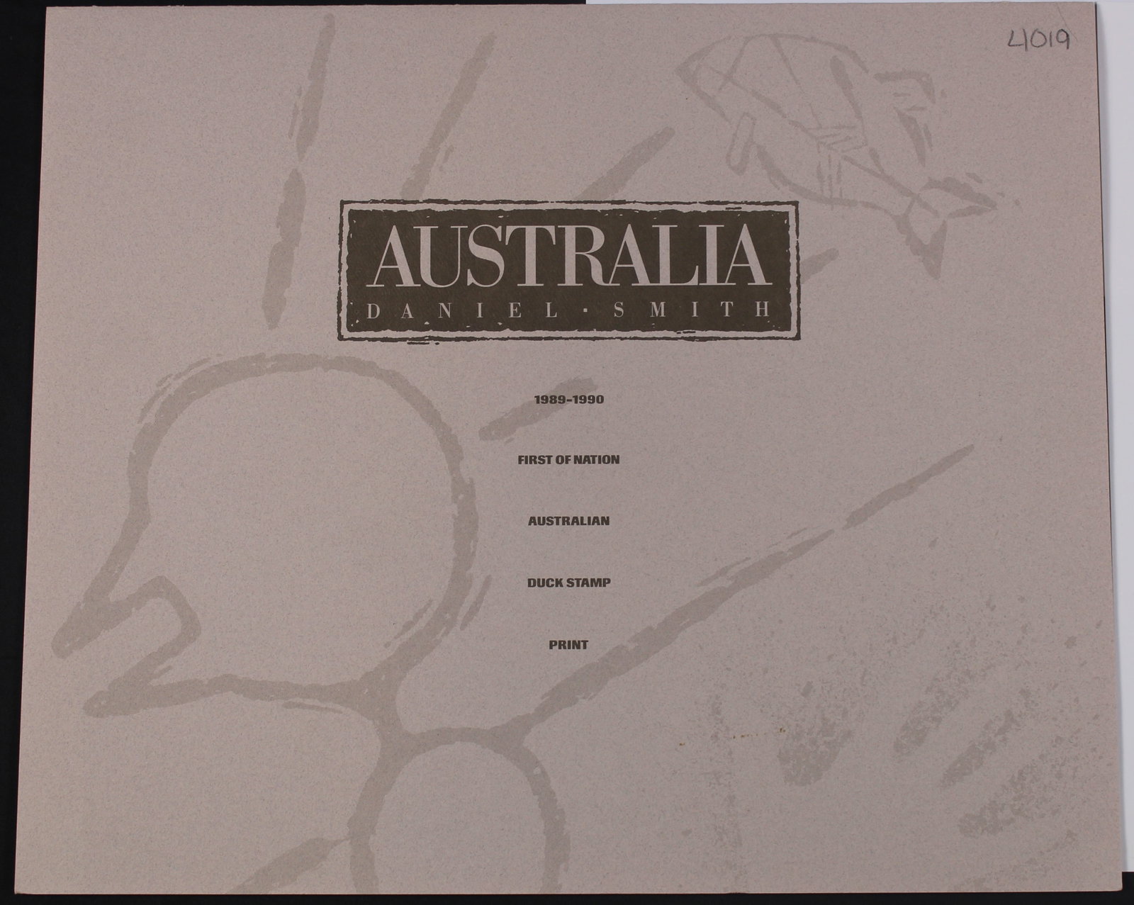 Limited Edition 1989-1990 Austrailian Duck Stamp Print (MAT) - 2