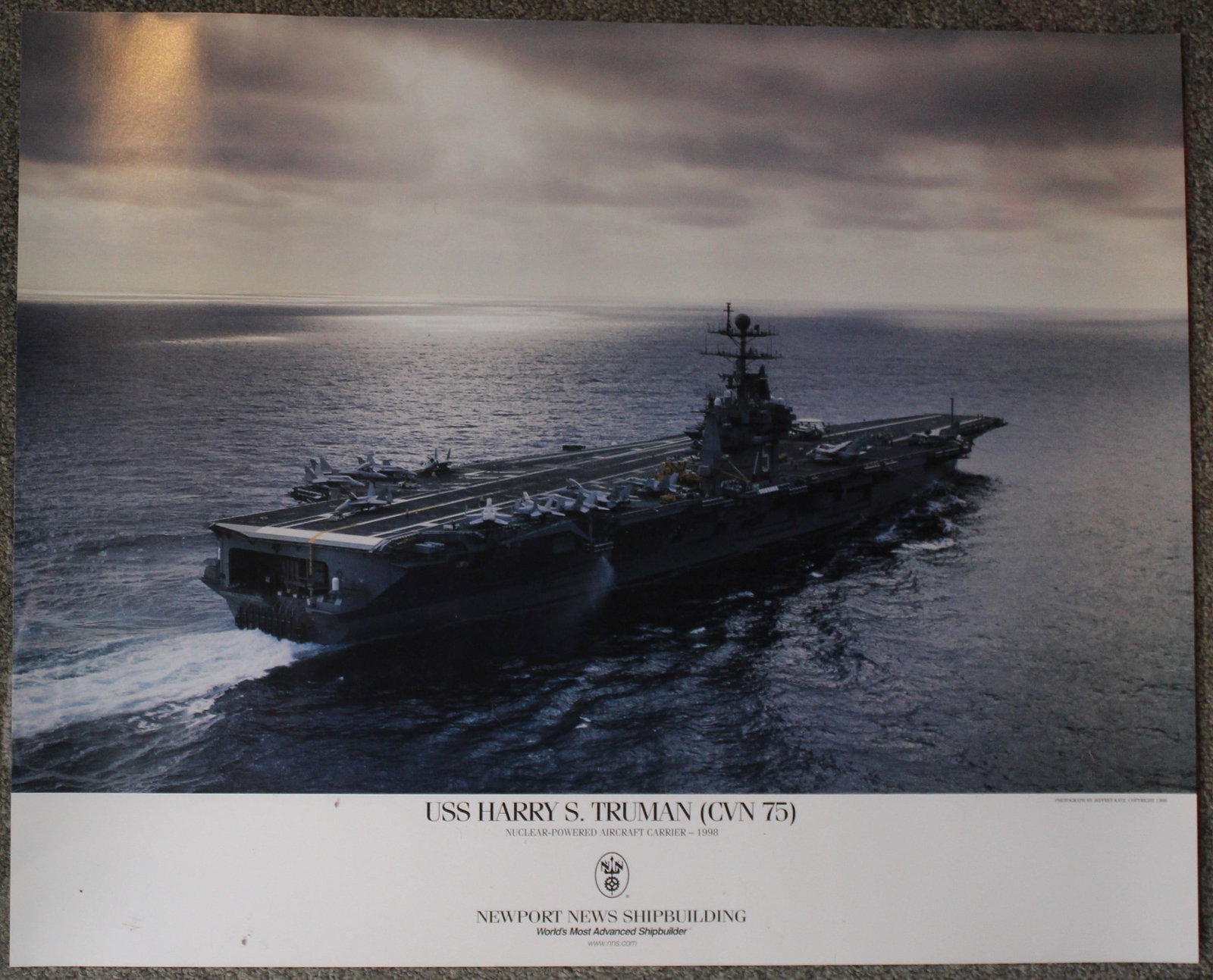 Group Lot of Four US Navy Issued Newport News Shipbuilding Posters (CKR) - 4
