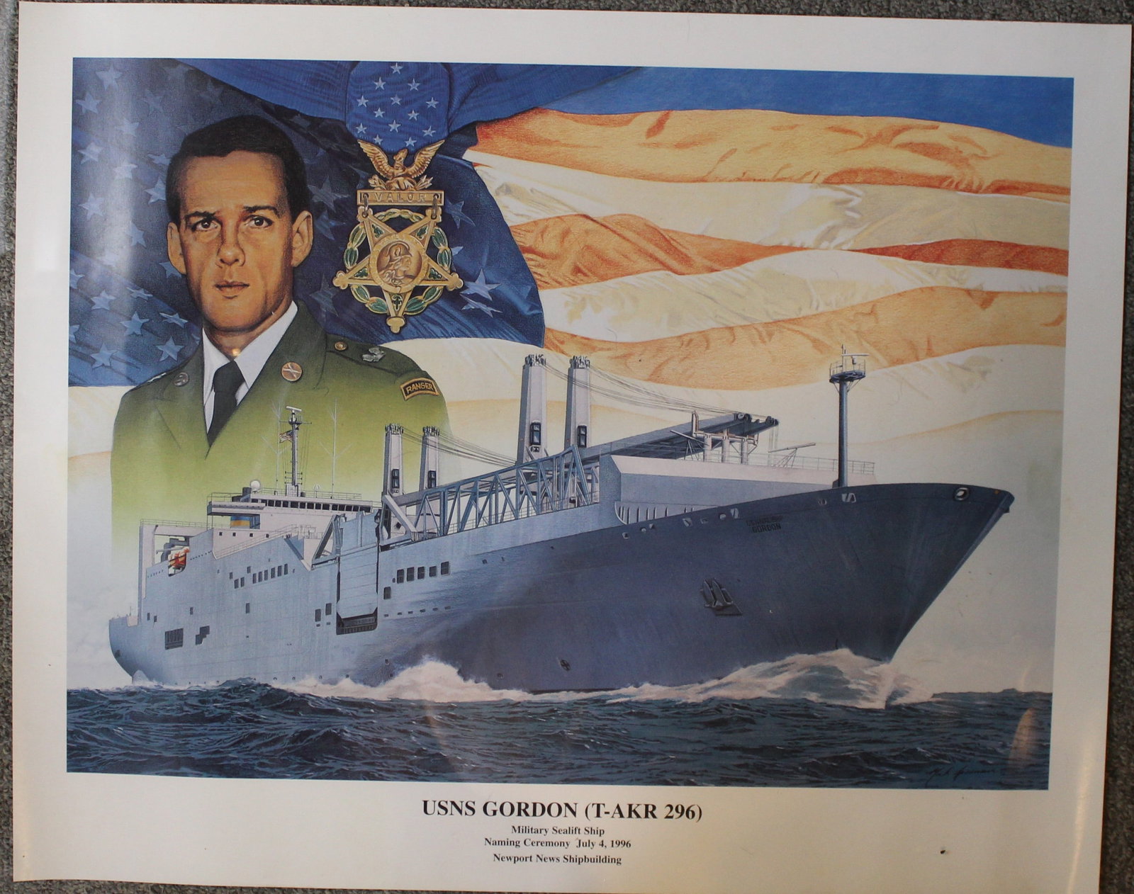Group Lot of Four US Navy Newport News Shipbuilding Posters (CKR) - 4