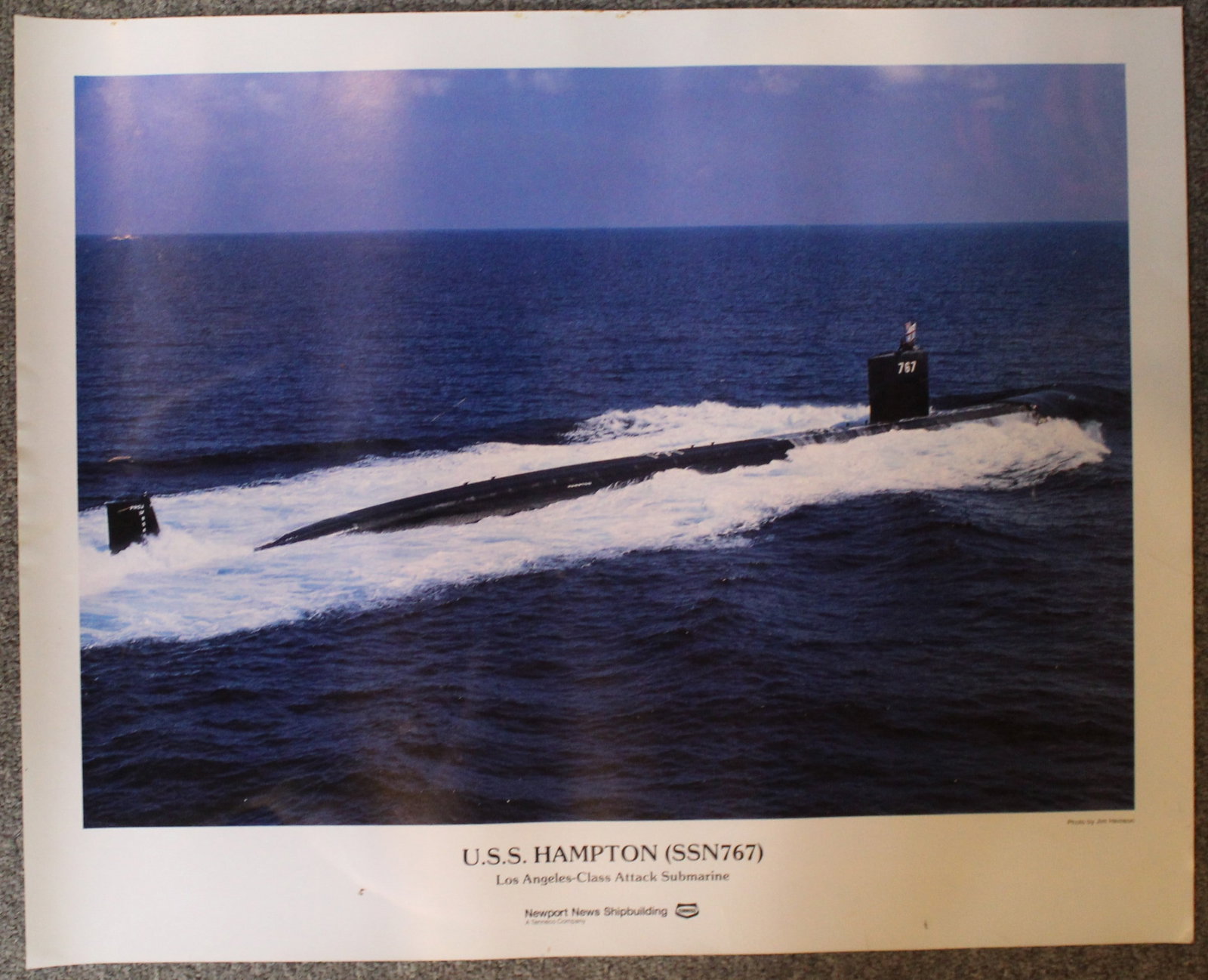 Large Group Lot of Eight US Navy Fast Attack Submarine Posters by Newport News Shipbuilding (CKR) - 2