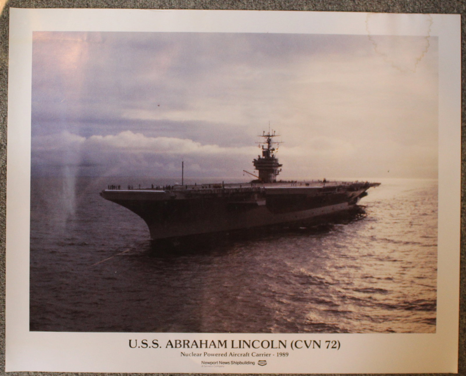 Group Lot of Four US Navy Aircraft Carrier Posters by Newport News Shipbuilding (CKR) - 2