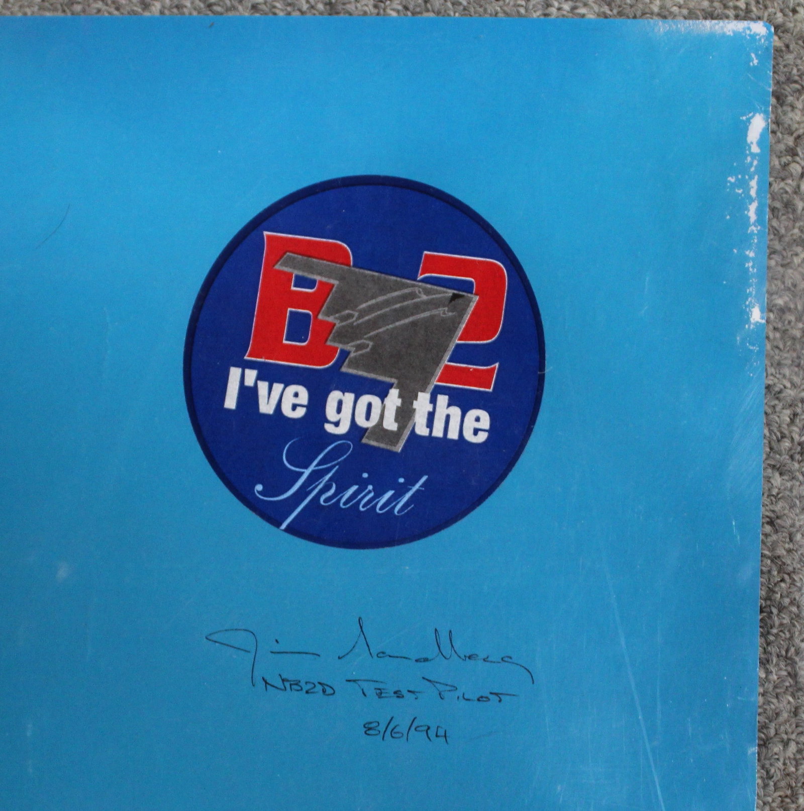US Air Force Test Pilot Signed B2 Bomber Poster (CKR) - 2