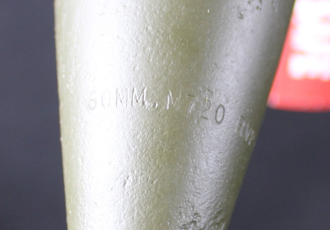 Inert US Manufactured M720 60mm Mortar with Transport Case and Fuze Pin (FMI) - 3
