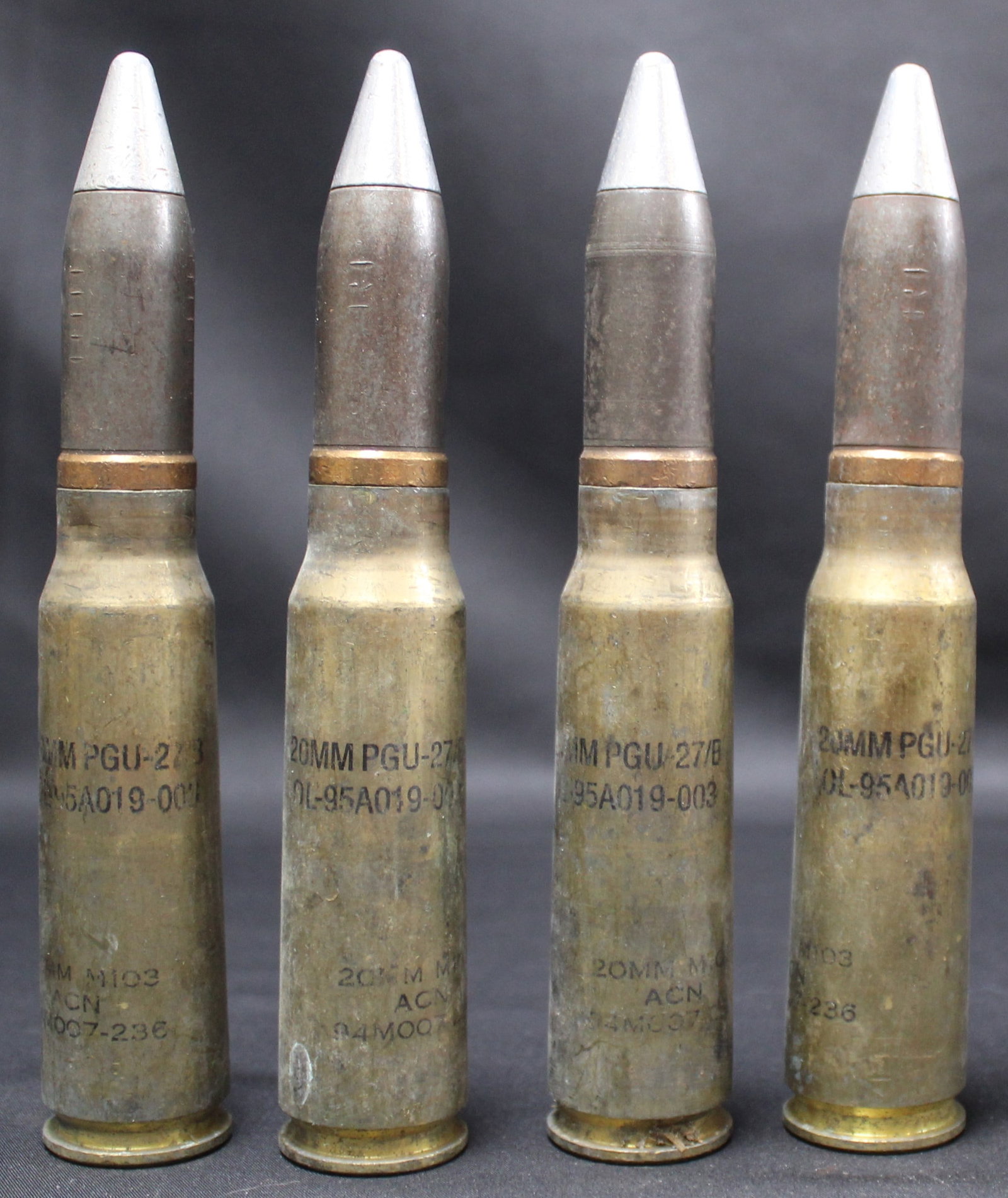 Four Inert 20mm M103 Rounds (SFA): Description coming soon!