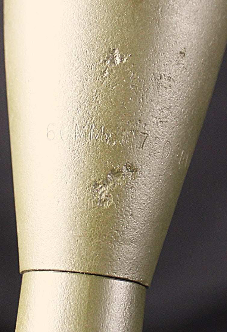 Inert US Manufactured M720 60mm Mortar with Transport Case and Fuze Pin (FMI) - 3