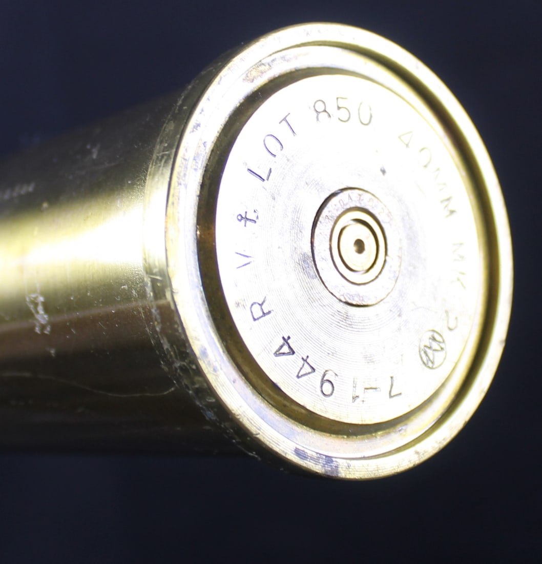 Inert WWII US Navy 40mm Anti-Aircraft Bofors Round (FMI) - 3