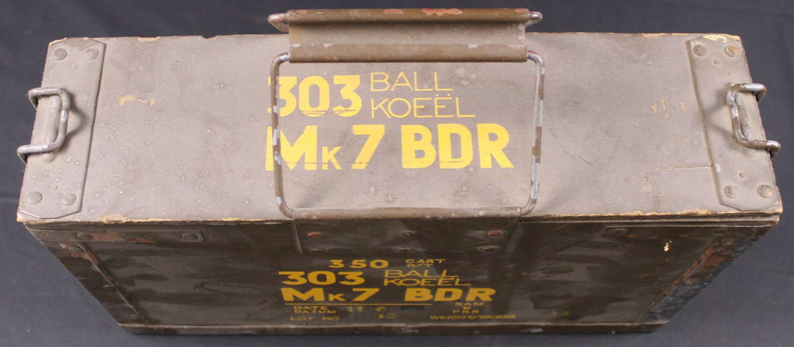 WWII British .303 Mk7 350 Carton Ammunition Transport Container (FMI) - 2