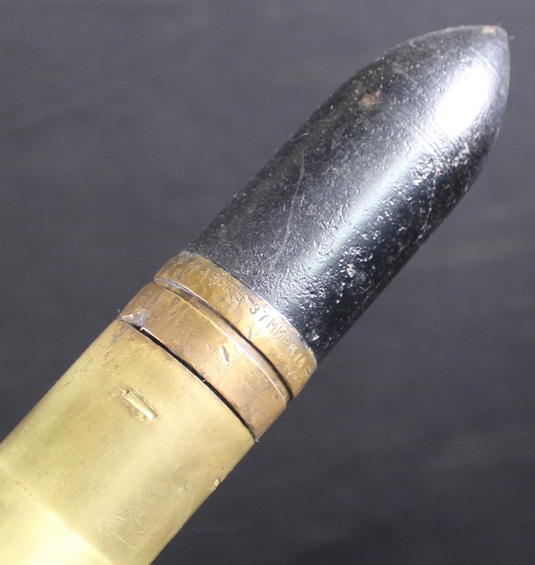 Inert WWII 1942 Dated American 37mm M16 Round (FMI) - 3