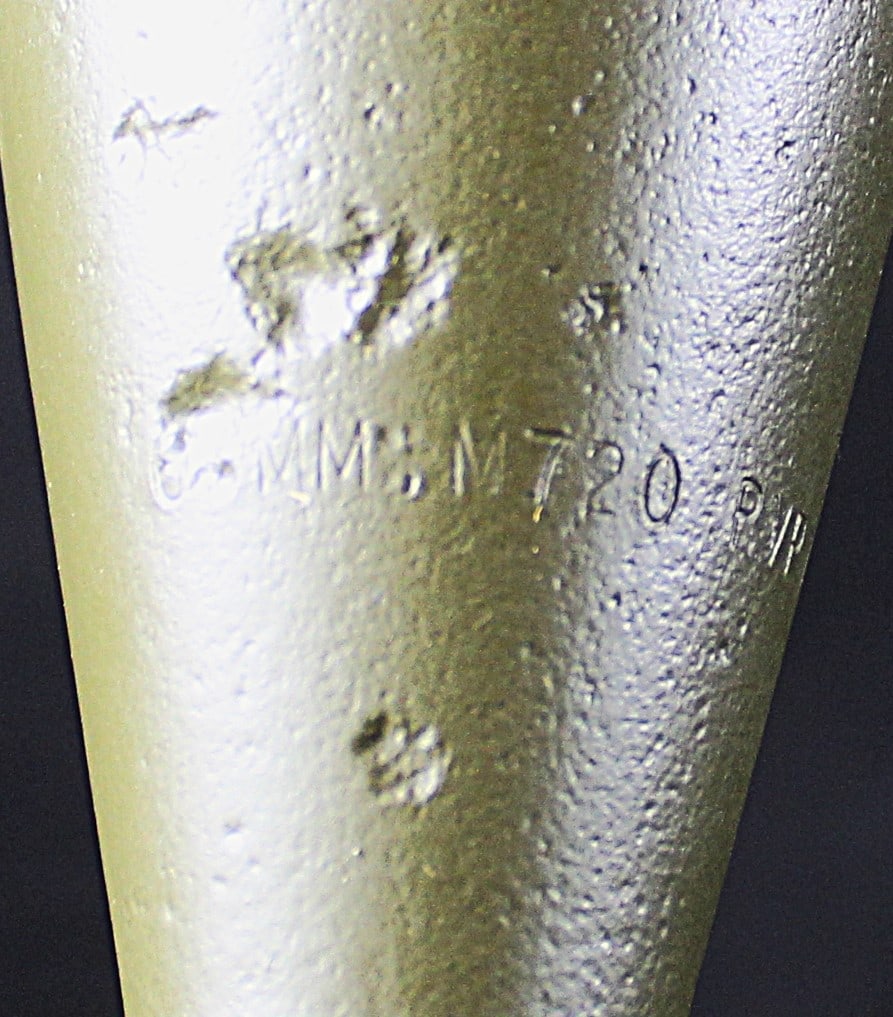 Inert US Manufactured M720 60mm Mortar with Transport Case and Fuze Pin (FMI) - 2