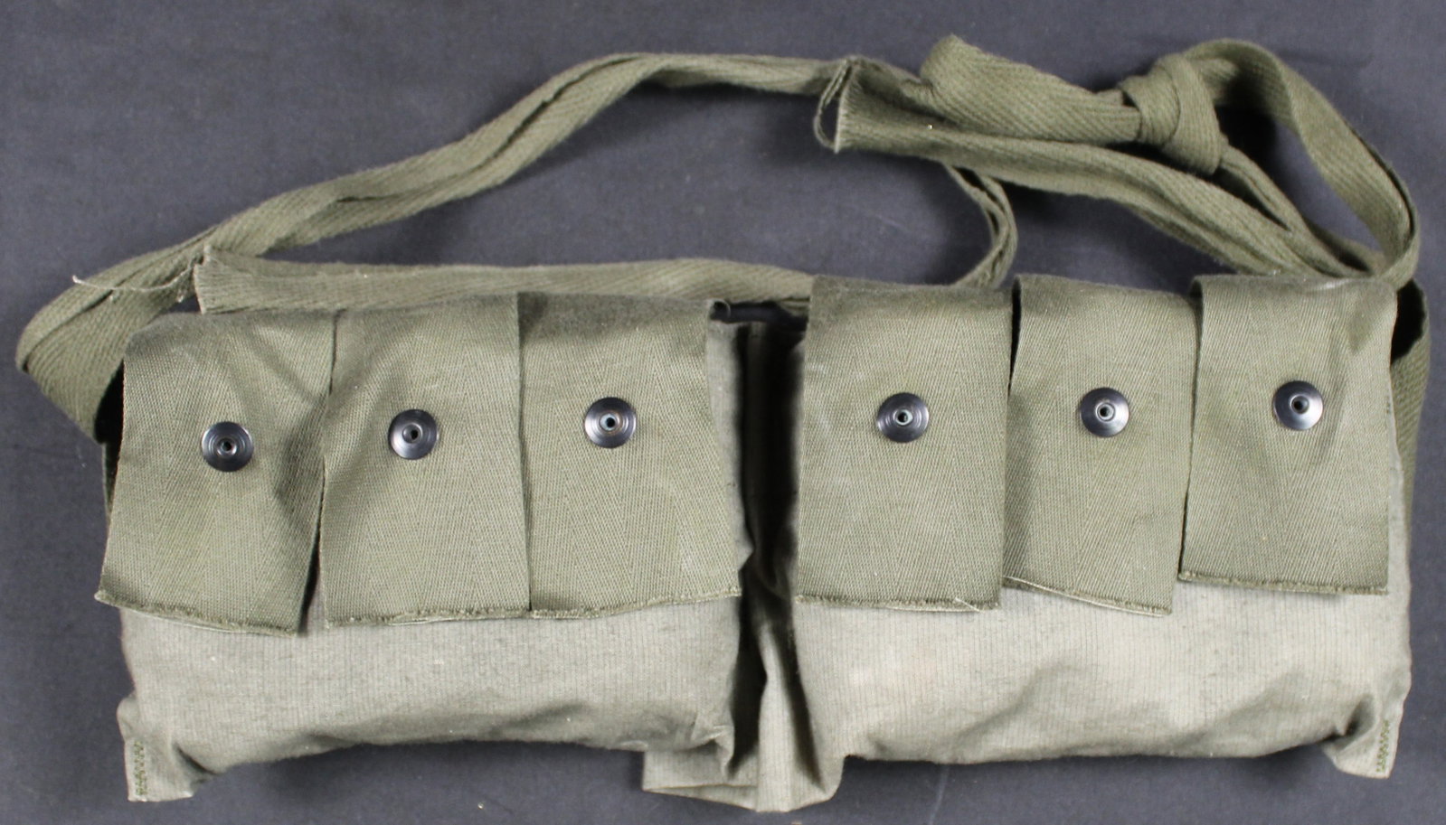 Vietnam War Era 40mm Grenade Pouch w/ Six Pockets and Six 40mm Shells (FMI) - 2