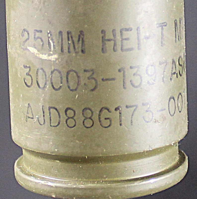 Inert 25mm HEI-T Round for the bradley Fighting Vehicle (FMI) - 4