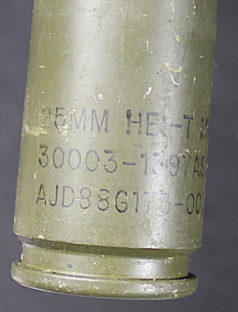 Inert 25mm HEI-T Round for the Bradley Fighting Vehicle (FMI) - 3