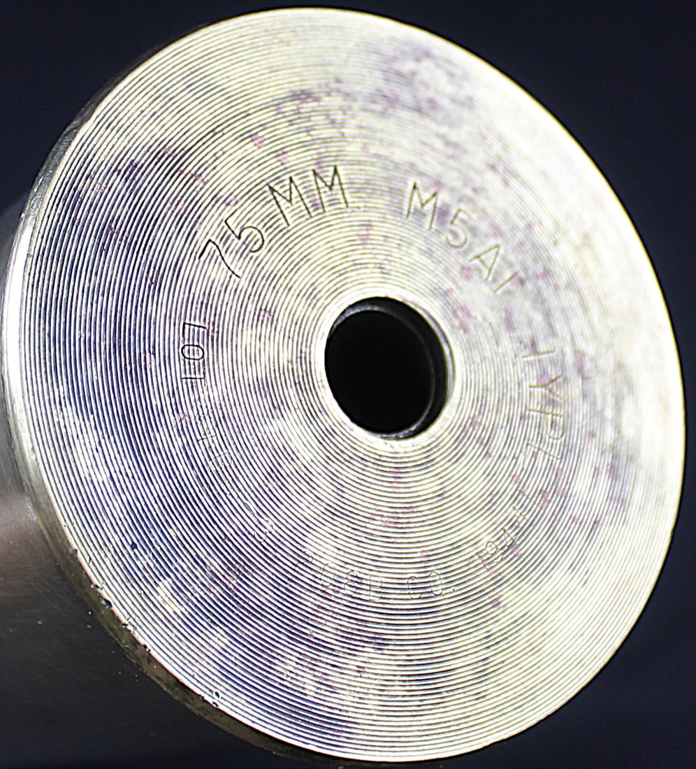Large M5A1 Type 1 WWII Dated Inert 75mm Round (FMI) - 3