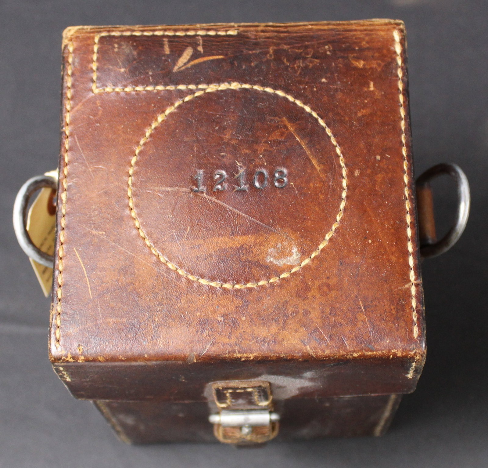 WWII US Military Leather Mortar Side Taransport Case (FMI) - 3