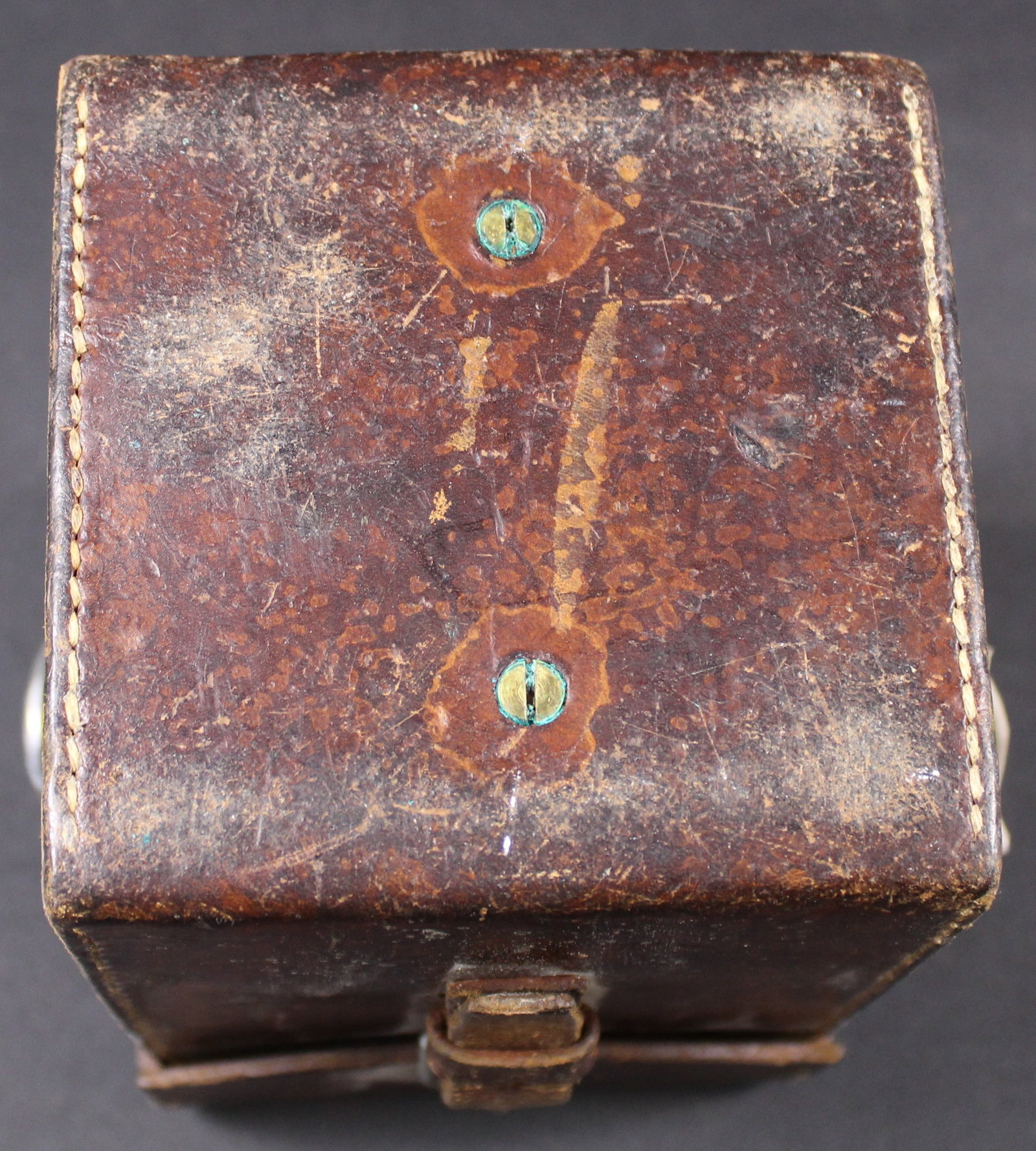 WWII US Military Leather Mortar Side Taransport Case (FMI) - 7
