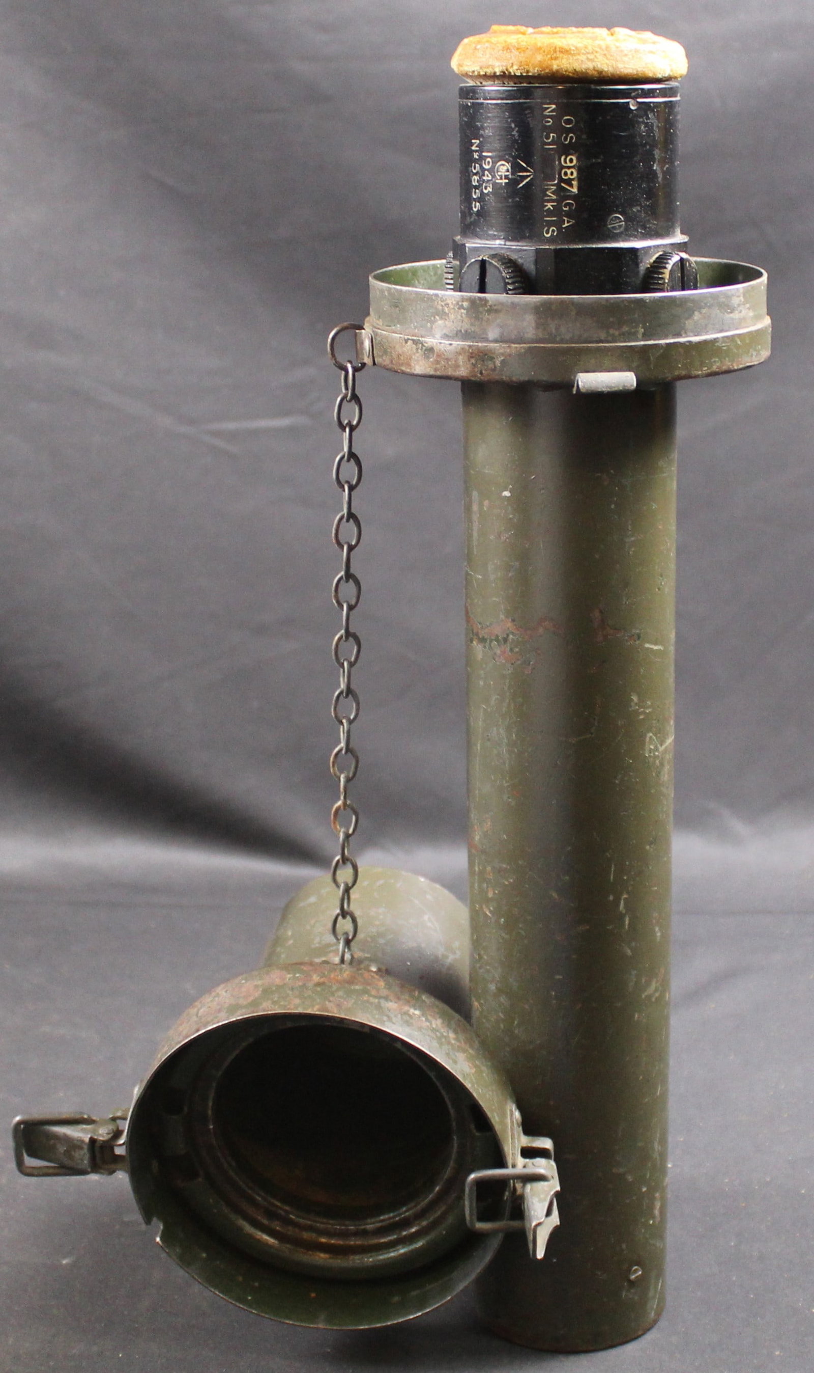 WWII 1943 Dated British Artillery Sight Mk1 with Transport Case (FMI): Description coming soon!