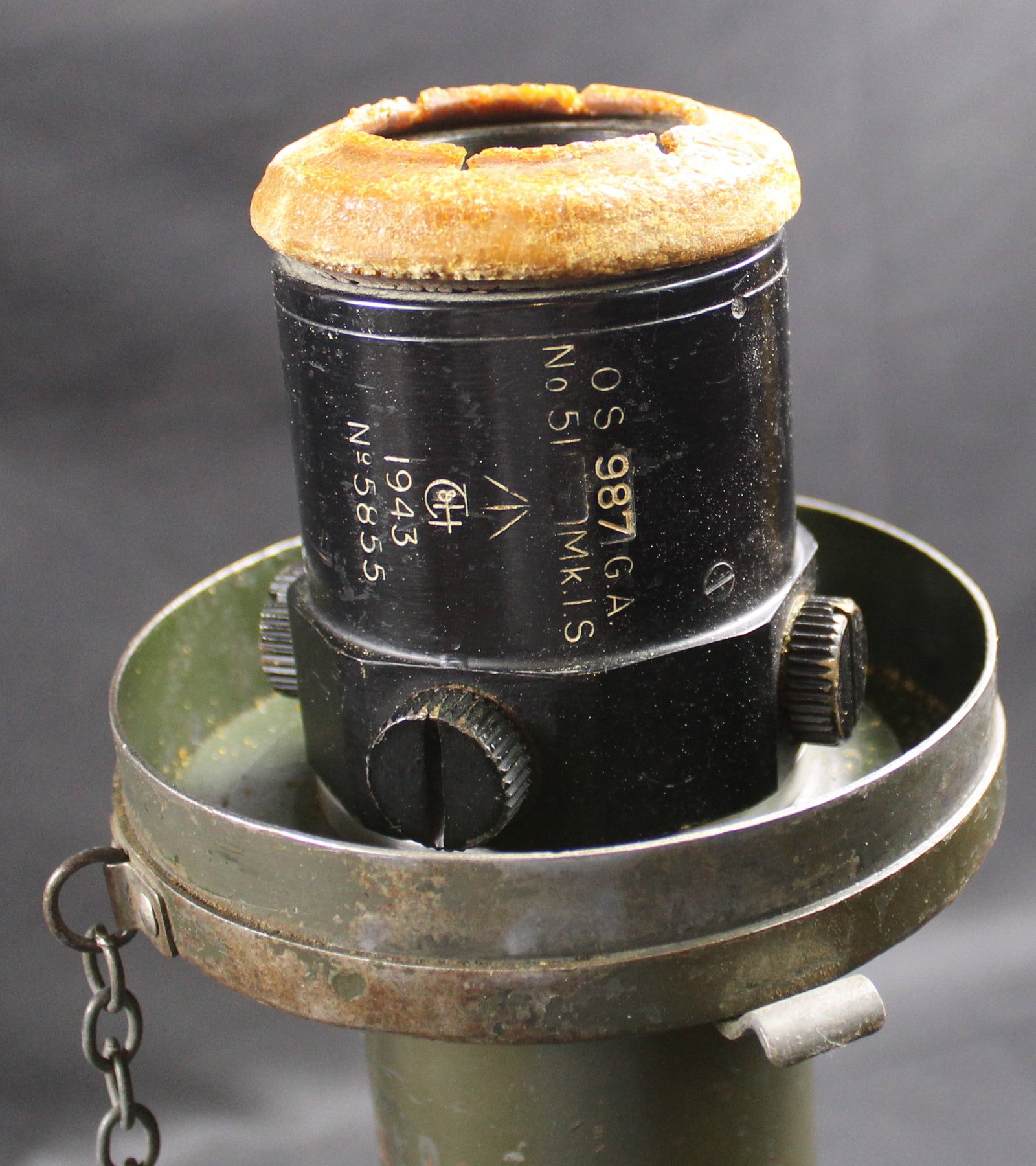 WWII 1943 Dated British Artillery Sight Mk1 with Transport Case (FMI) - 6