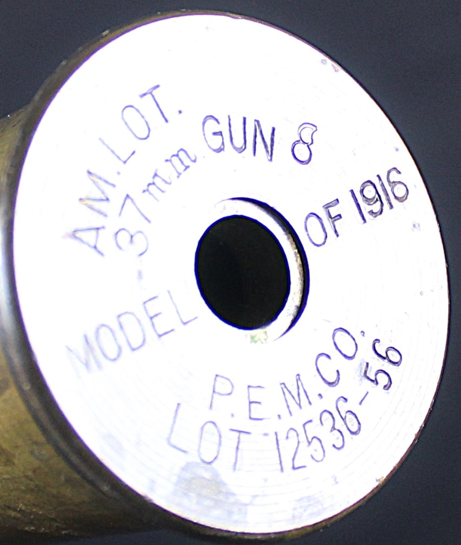 Inert WWI 37mm Infentry Support Round for Model of 1916 by PEM Co. (FMI) - 4