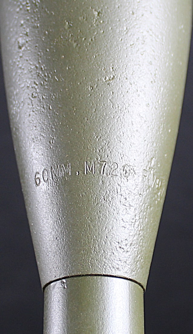 Inert US Manufactured M720 60mm Mortar with Transport Case and Fuze Pin (FMI) - 3