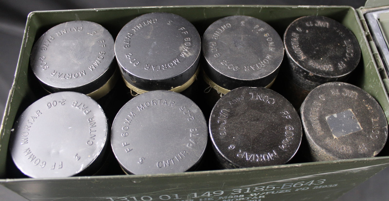 US 60mm Transport Can with Eight Transport Tubes/Caps (FMI) - 2