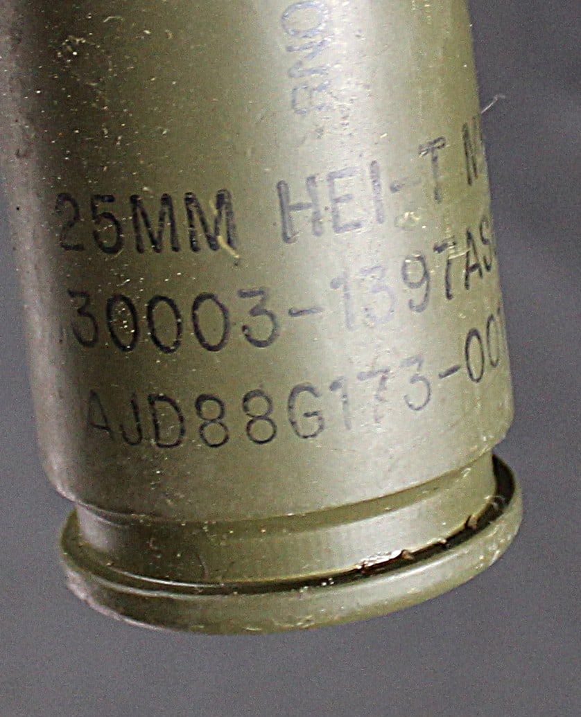 Inert 25mm HEI-T Round for the Bradley Fighting Vehicle (FMI) - 3