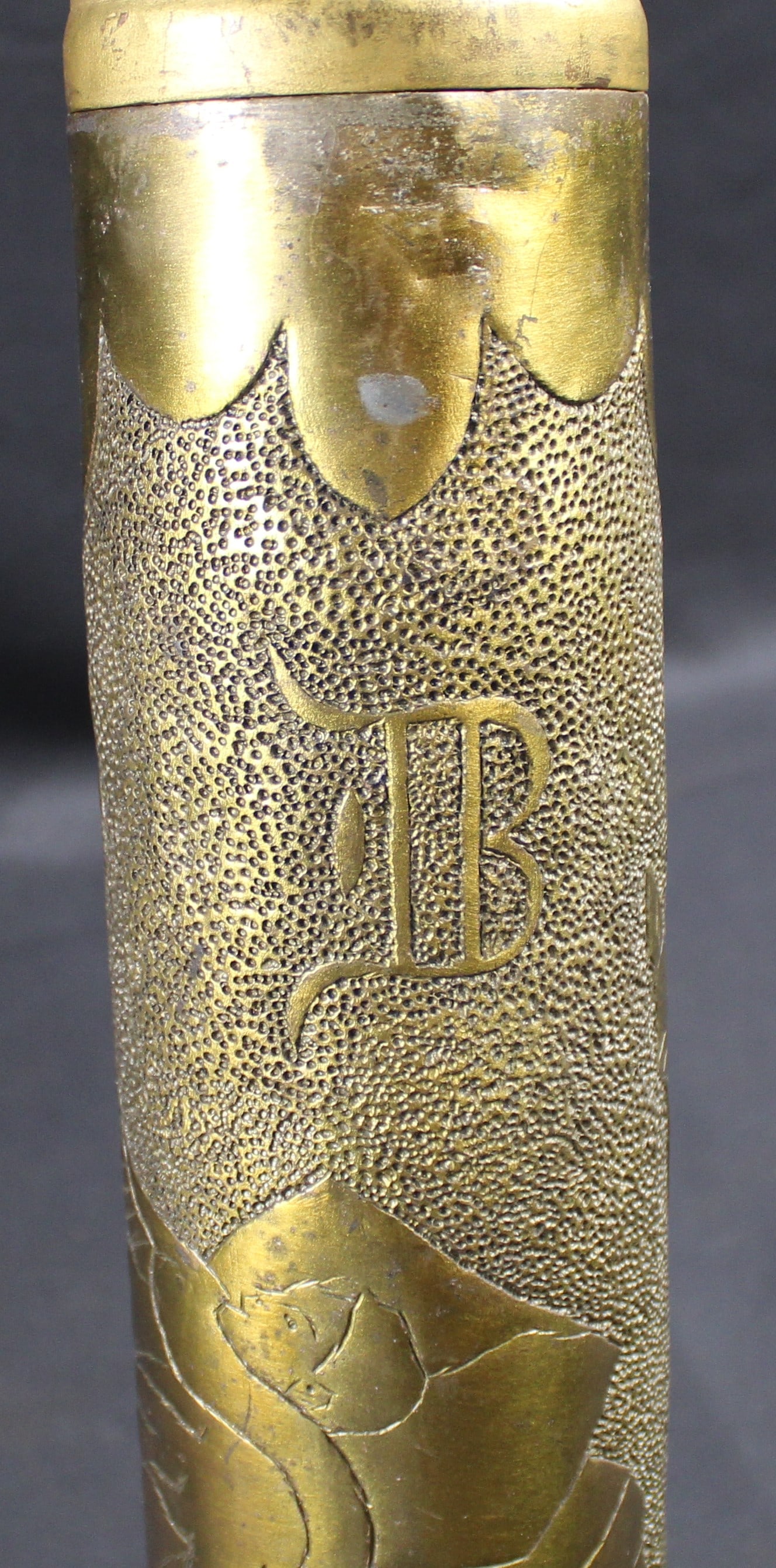 Inert 75mm "Trench Art" US Ordnance Marked Shell and Projectile - 4