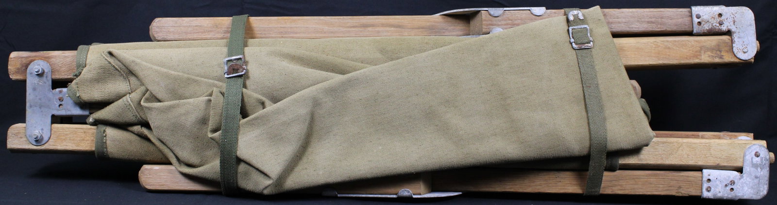 Vietnam Era Wood & Canvas Cot (PMC) - 2
