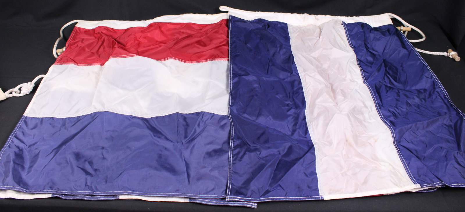 Large Group Lot: Ships Communication Flags (BJT): Description coming soon! Bidders are welcome to preview items in person during our normal operating hours Tuesday through Saturday 11am-6pm. Estimated shipping parcel size (LxWxH) 14 inches x 14