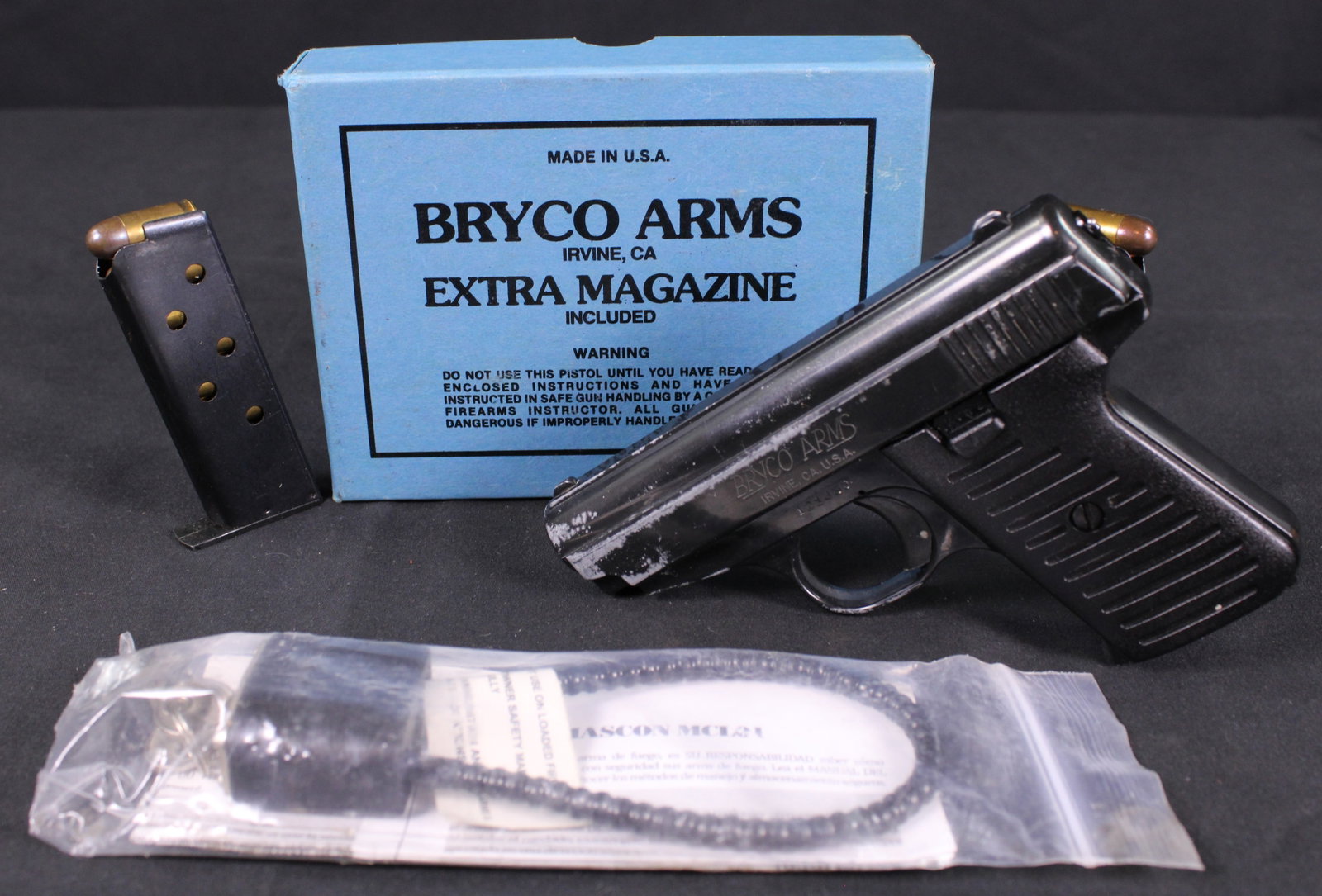 Bryco Arms Model 38 .380 ACP Semi-automatic Pistol Ffl Req: 121430 (VWC): Description coming soon! Bidders are welcome to preview items in person during our normal operating hours Tuesday through Saturday 11am-6pm. Estimated shipping parcel size (LxWxH) 12 inches x 12