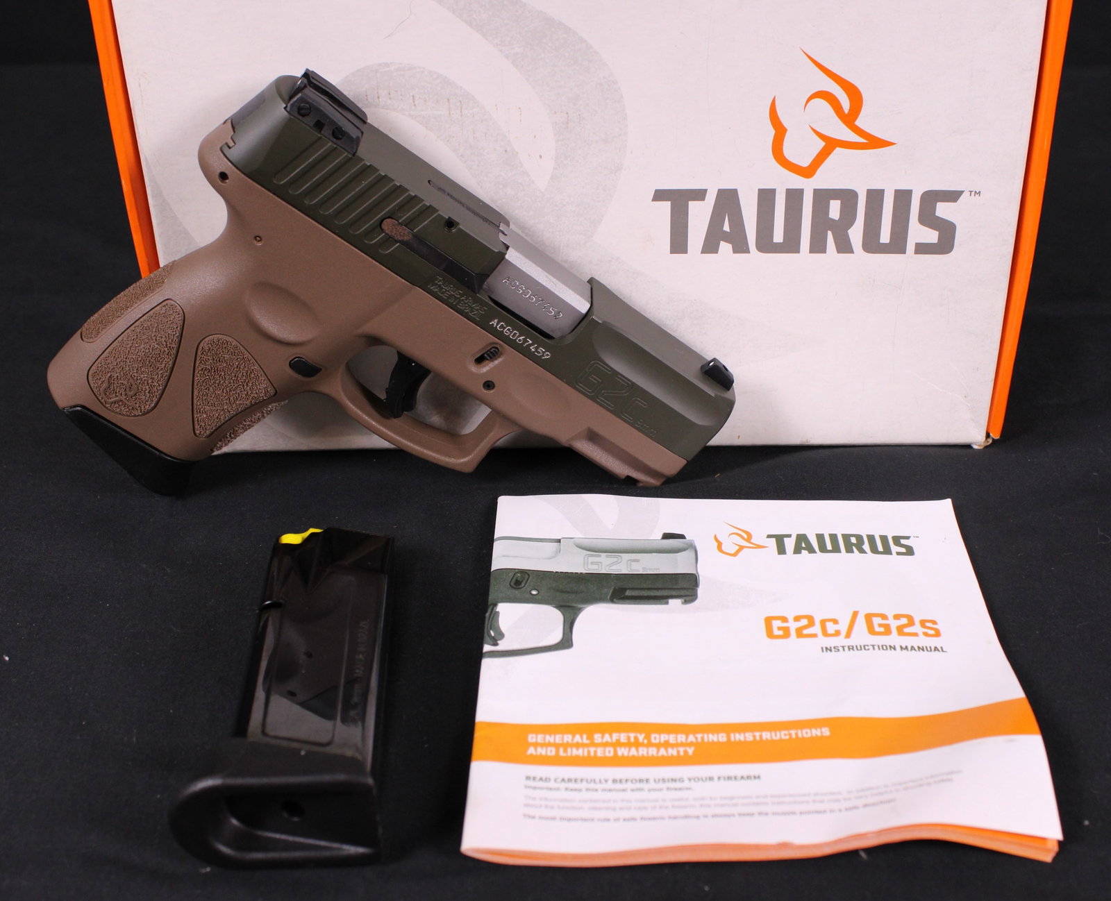 LNIB Taurus G2C 9x19mm Semi-automatic Pistol FFL Req: ACG067459 (FMA): Description coming soon! Bidders are welcome to preview items in person during our normal operating hours Tuesday through Saturday 11am-6pm. Estimated shipping parcel size (LxWxH) 12 inches x 12