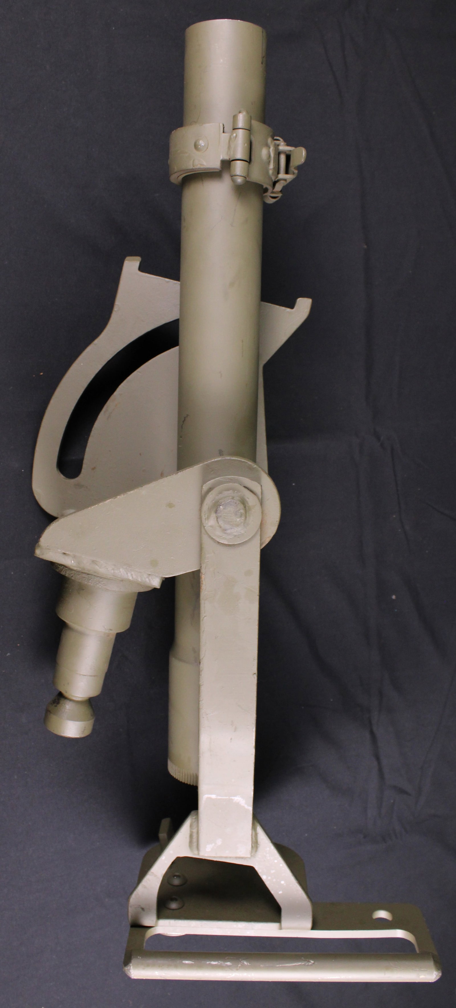 British 2-inch Mortar (No Receiver) On Israeli Mount No FFL Required (FMI): Description coming soon! Bidders are welcome to preview items in person during our normal operating hours Tuesday through Saturday 11am-6pm. Estimated shipping parcel size (LxWxH) 24 inches x24 inches